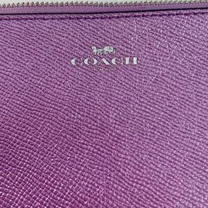 Purple Sparkly Coach Wristlet